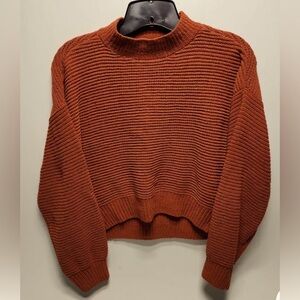Hollister Burnt Orange Cropped Sweater Size M